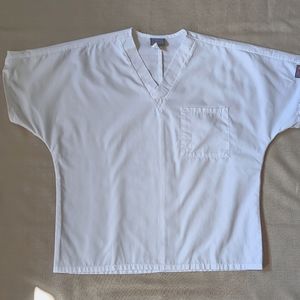 Cherokee Authentic Work wear White Scrub Top